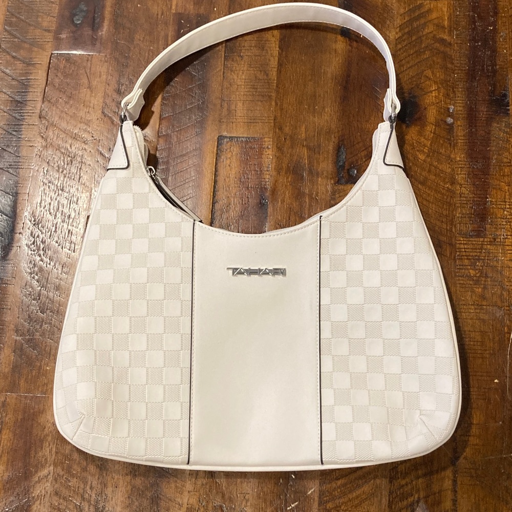 Tahari Delta Hobo Bone handbag